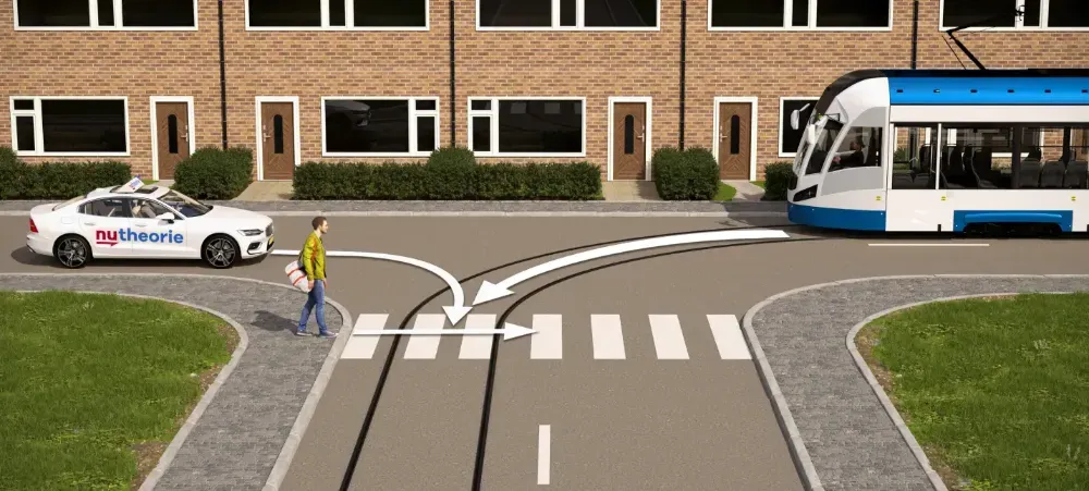 Traffic priority question scene
